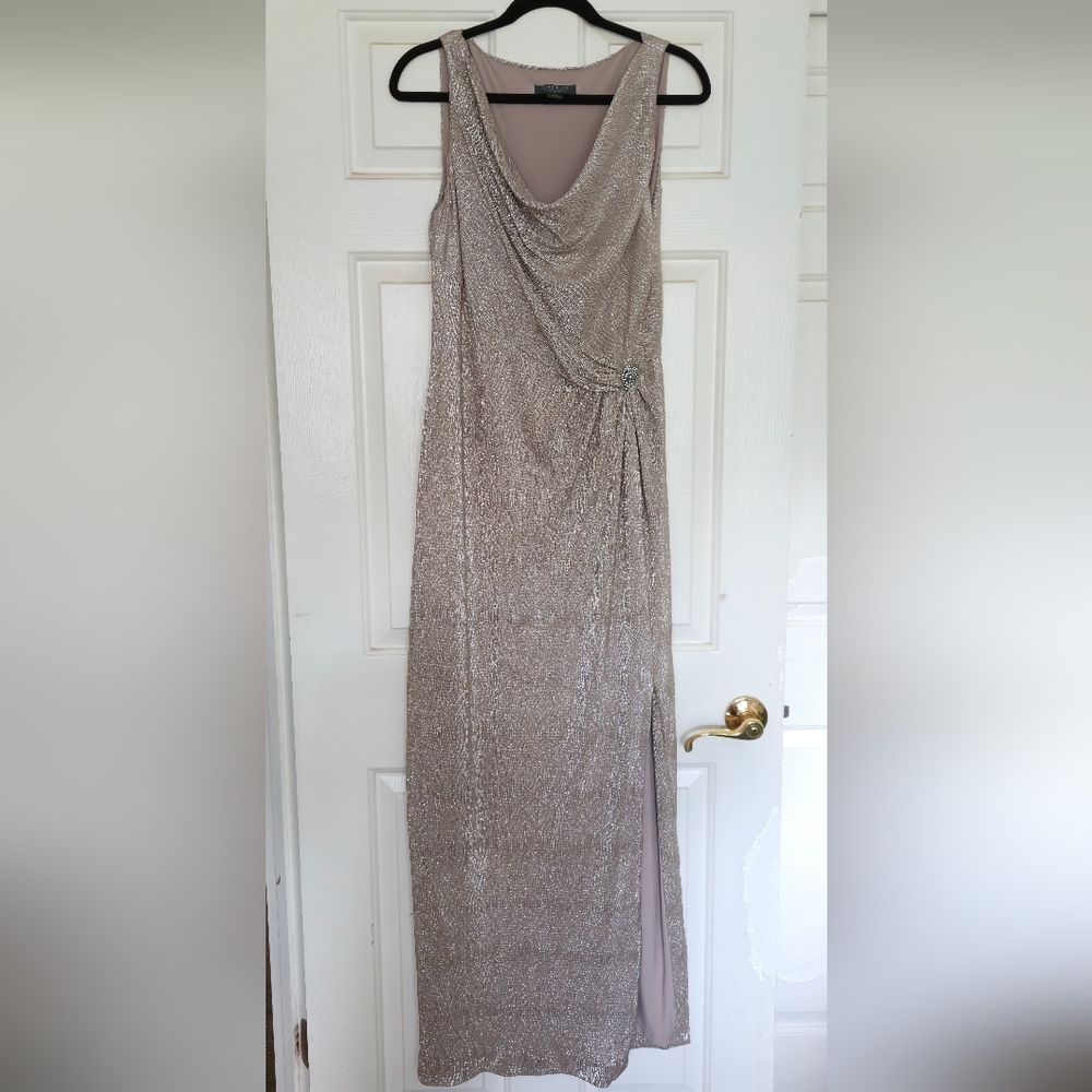 Lauren Ralph Lauren Black and Green Evening Dress